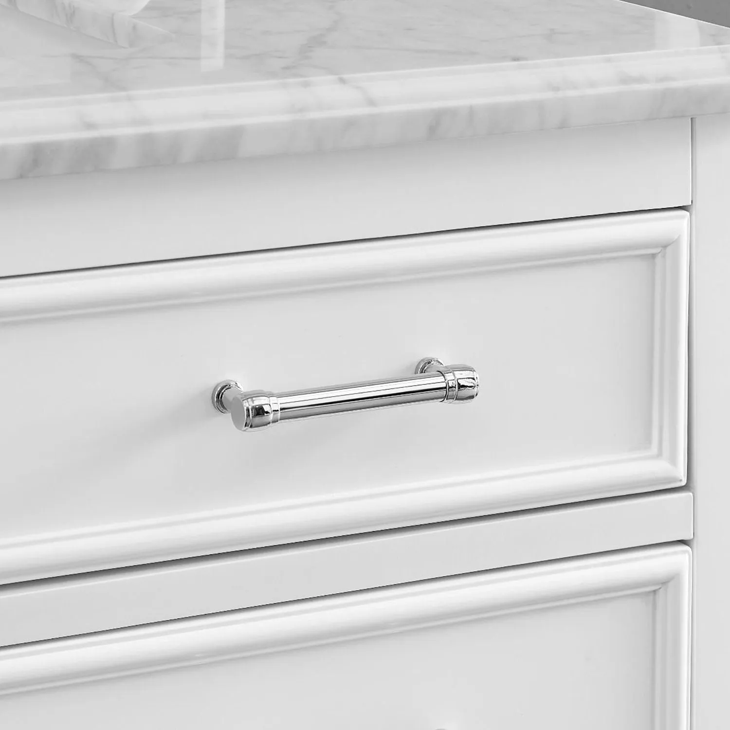 3 Drawers Marble Top Vanity Unit