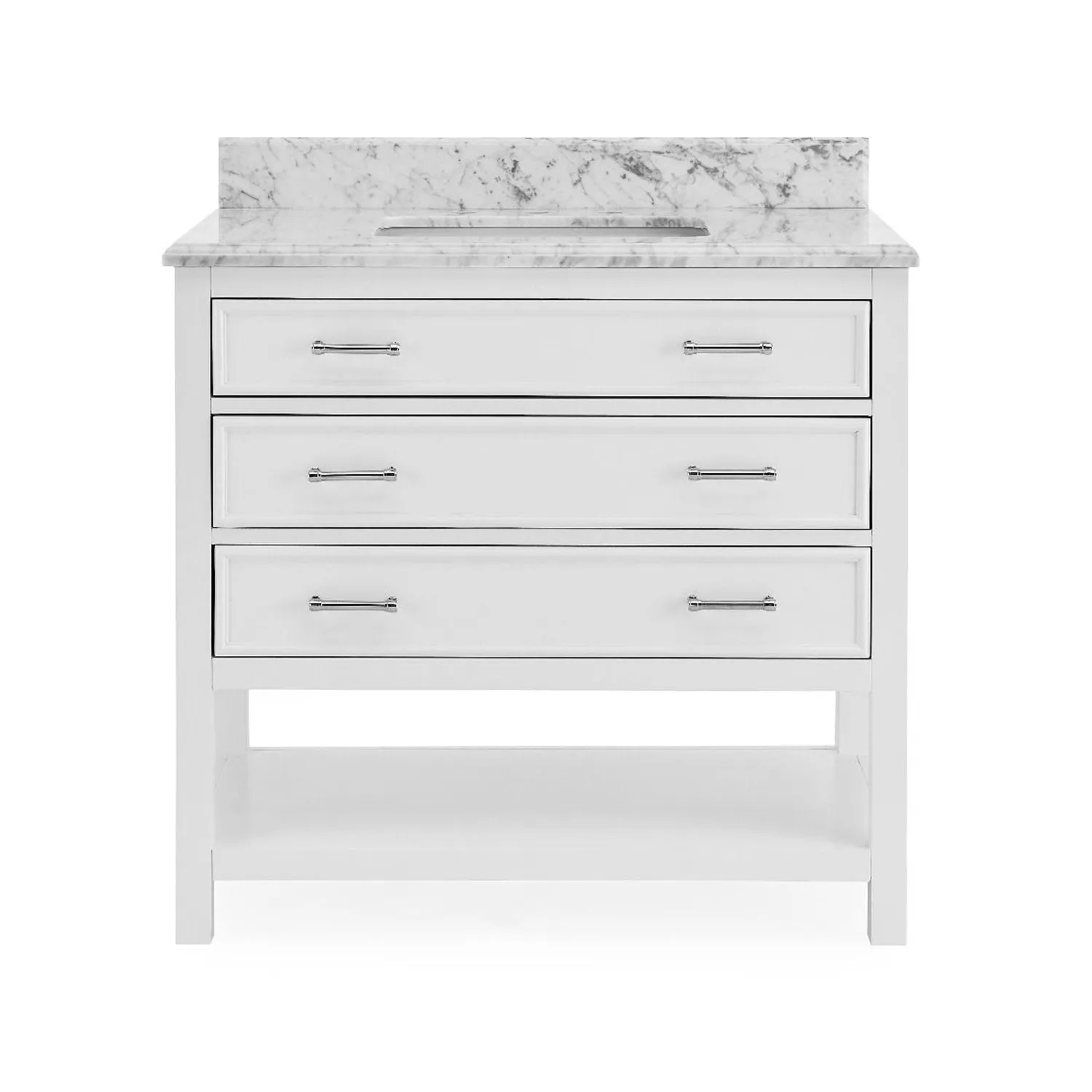 3 Drawers Marble Top Vanity Unit