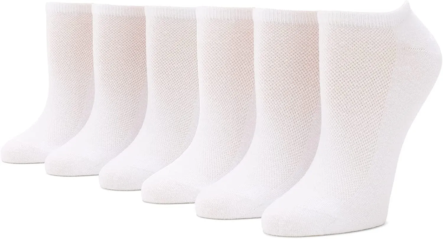 6 Pair Pack womens No Show Sock