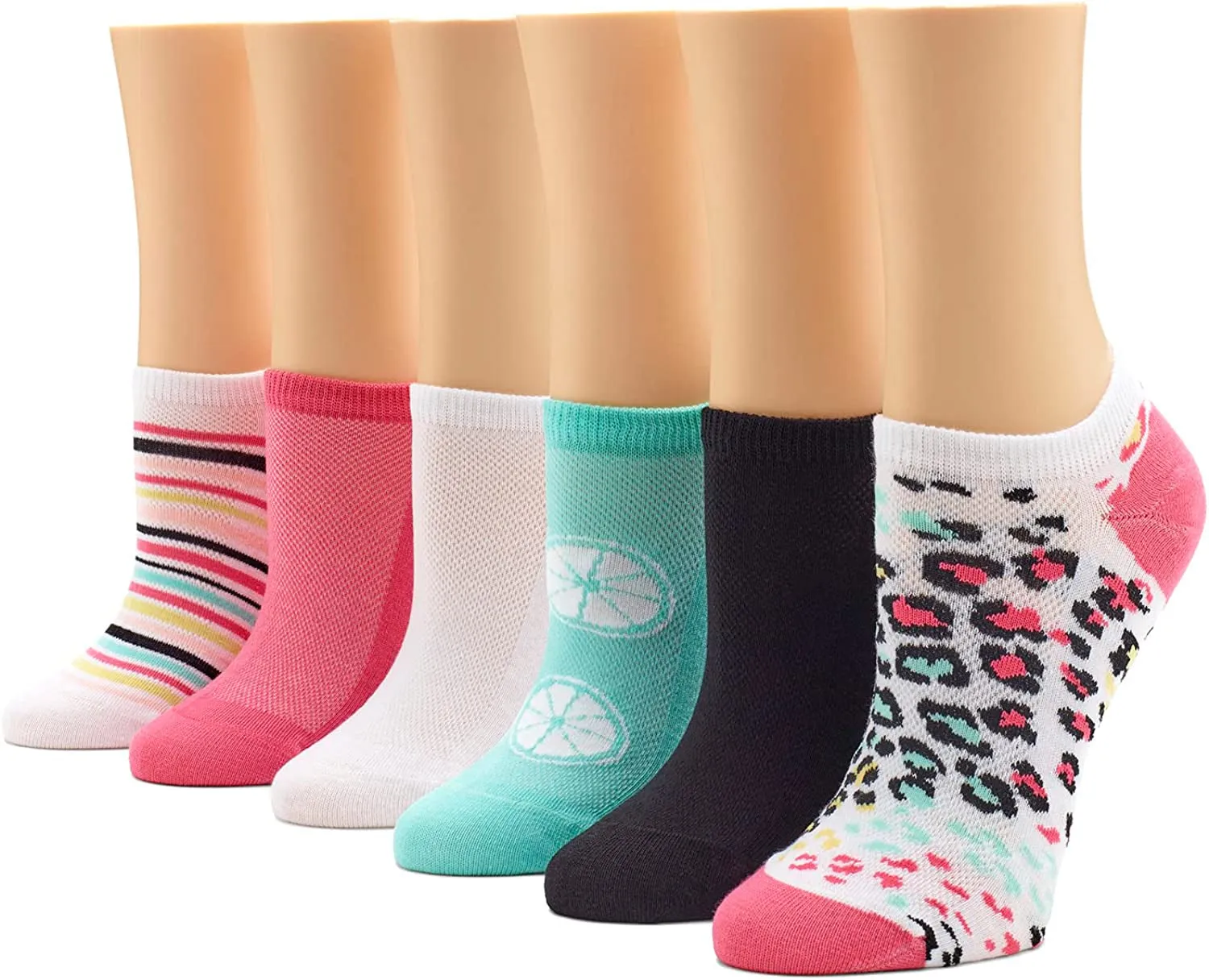 6 Pair Pack womens No Show Sock