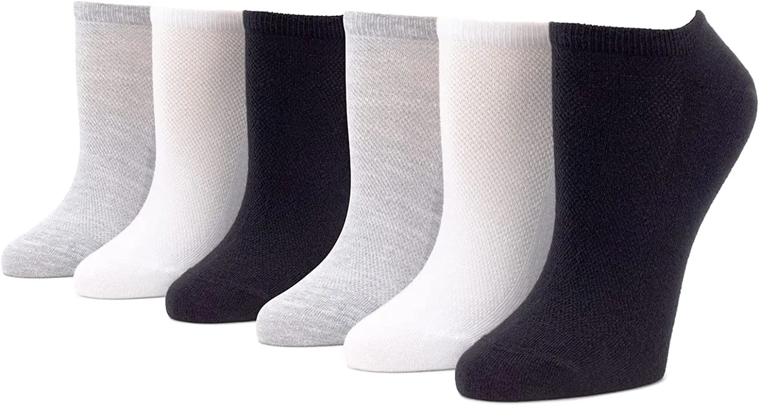 6 Pair Pack womens No Show Sock