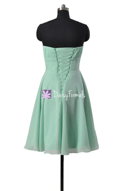 Beautiful Mint Green Cocktail Dress Party Dress Beach Wedding Party Dress (BM856)