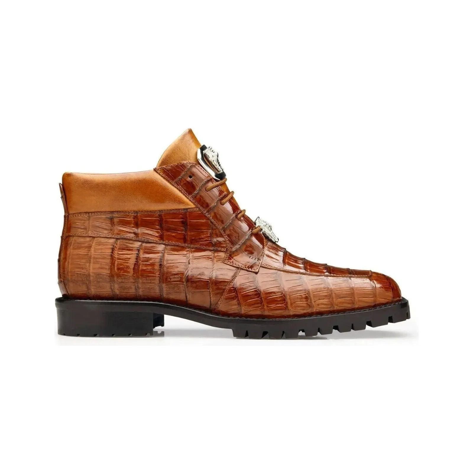 Belvedere Men's Dress Boot Gallardo Genuine Caiman Crocodile Ant. Sport  U02