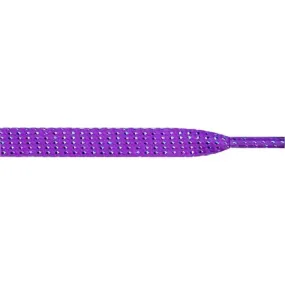 Glitter 3/8 Flat Laces - Purple (1 Pair Pack) Shoelaces