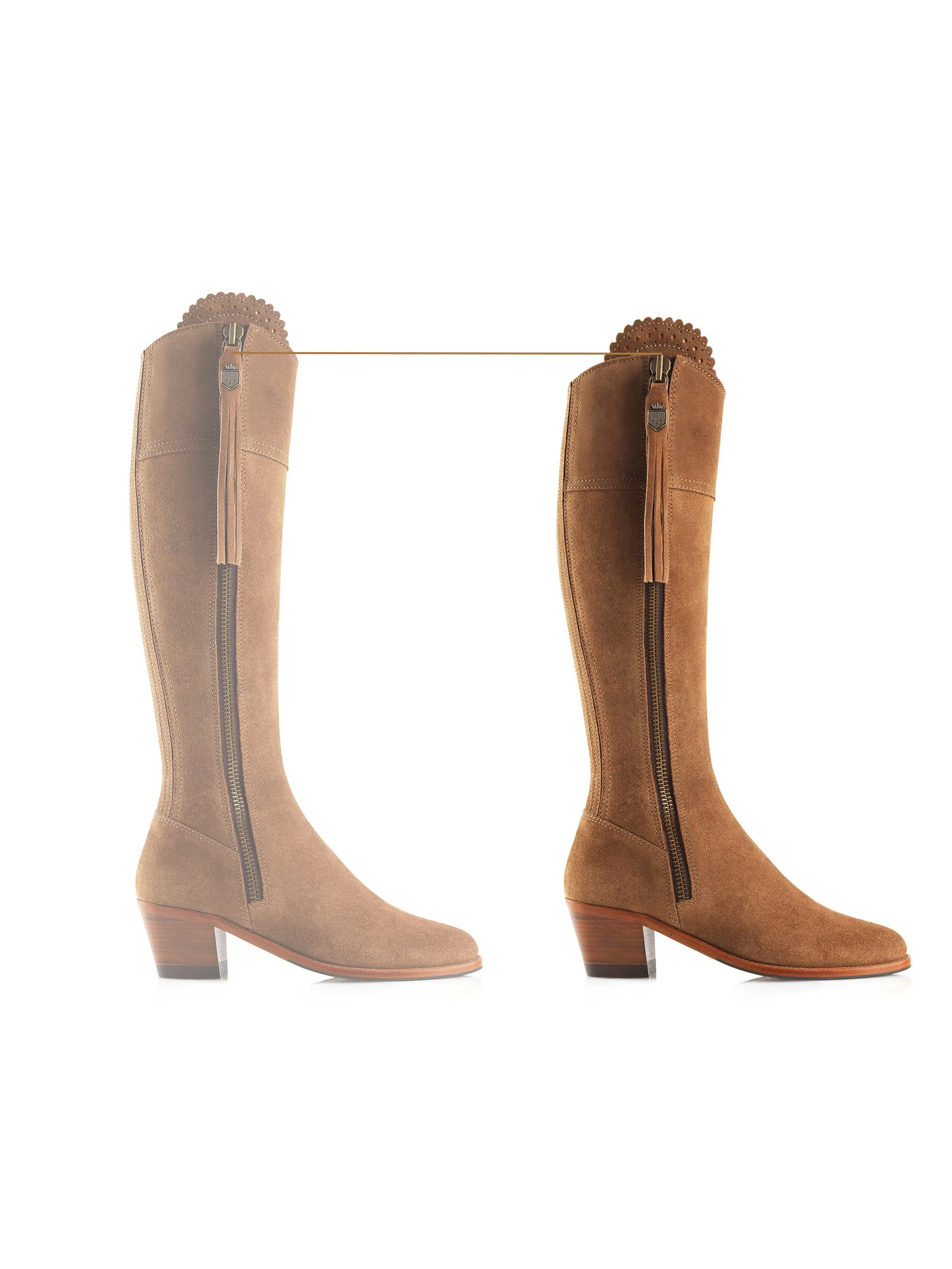 Heeled Regina Petite (Regular) - Tan Suede