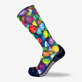 Multi-Colored Eggs Compression Socks (Knee-High)