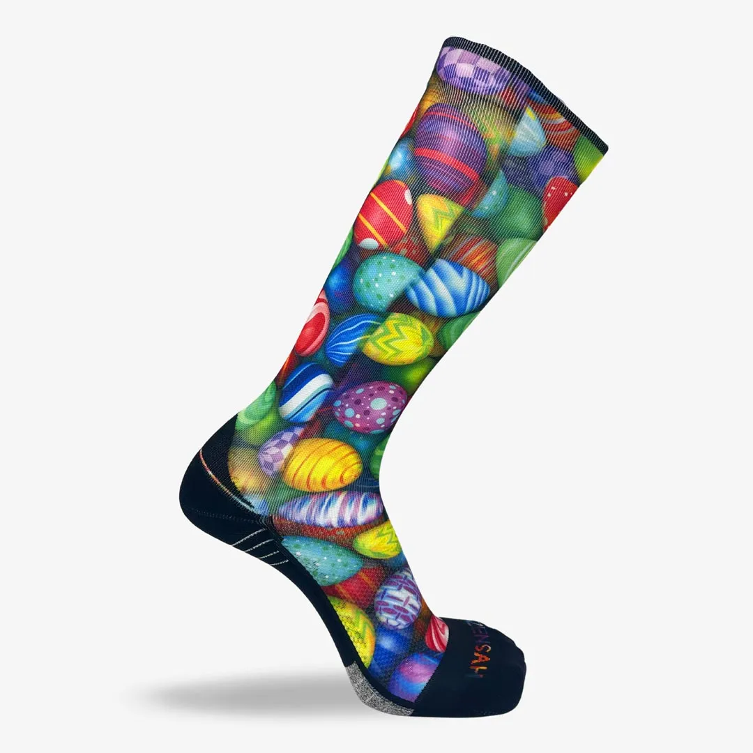 Multi-Colored Eggs Compression Socks (Knee-High)