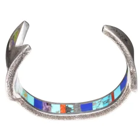 Multi-Stone Tufa Cast Inlay Bracelet | Lester James