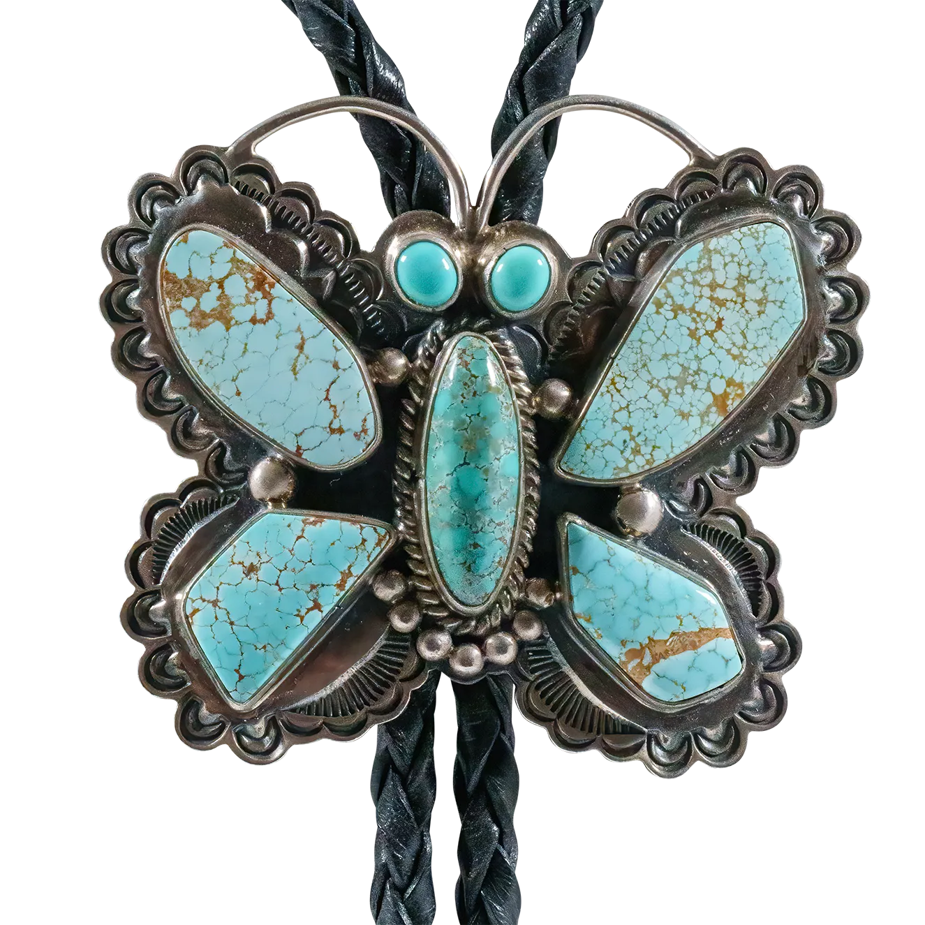 Number Eight Turquoise & Sleeping Beauty Turquoise Bolo Tie | Roland Dixson