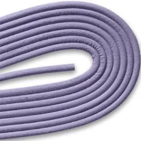 Round Smooth Leather Laces - Lilac (1 Pair Pack) Shoelaces