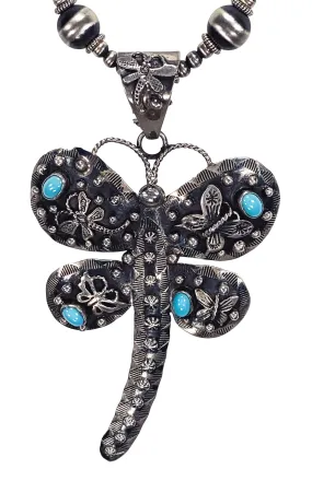 Sleeping Beauty Turquoise Dragonfly Pendant | Emer Thompson