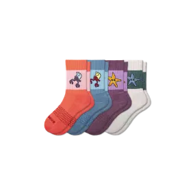 Youth Beach Day Calf Sock 4-Pack